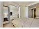 Bright bedroom with a comfortable bed and city view at 3726 Las Vegas Blvd # 2310, Las Vegas, NV 89158