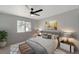 Serene bedroom with ceiling fan and stylish decor at 4173 Crater St, Las Vegas, NV 89122