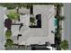 Aerial view of an estate showing the roof, pool, and landscaping of the property at 4450 Palisades Canyon Cir, Las Vegas, NV 89129