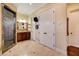 Elegant bathroom features granite vanity, large shower, and walk-in closet at 4450 Palisades Canyon Cir, Las Vegas, NV 89129