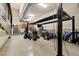 Large RV garage equipped with a heavy duty vehicle lift and ample space for storage at 4450 Palisades Canyon Cir, Las Vegas, NV 89129