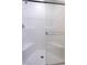 Large walk-in shower with glass enclosure and built-in seating at 671 Anemone Ln, Henderson, NV 89015