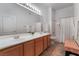 Clean bathroom with double sinks and a shower/tub combo at 700 Carnegie St # 2914, Henderson, NV 89052