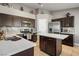 Modern kitchen with stainless steel appliances and an island at 8772 Rio Grande Falls Ave, Las Vegas, NV 89178