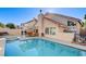 Inviting pool with patio and pergola at 9636 Swan Bay Dr, Las Vegas, NV 89117