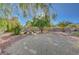 Landscaped backyard with gravel and desert plants at 10201 Premia Pl, Las Vegas, NV 89135