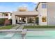 Modern home with covered patio, pool, and spa at 10286 Jade Gardens Dr, Las Vegas, NV 89135