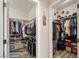 Two closets offer ample storage space with shelves and rods for organization and convenience at 2540 E Sparrow Way, Pahrump, NV 89048