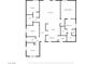 Detailed floor plan illustrating the layout of the home, including bedrooms, living areas, and bathrooms at 2540 E Sparrow Way, Pahrump, NV 89048