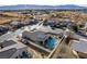 House with solar panels, pool, and desert mountain views at 2540 Sparrow Way, Pahrump, NV 89048