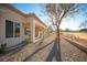 Home's backyard patio overlooks a golf course at 2541 Showcase Dr, Las Vegas, NV 89134