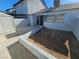 Private backyard with storage shed and raised garden bed at 4017 Danford Pl, Las Vegas, NV 89102