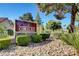 Coral Bay community entrance sign with landscaping at 5236 Woodlawn Ln, Las Vegas, NV 89130