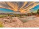 Poolside relaxation with amazing sunset views and mountain backdrop at 59 Portezza Dr, Henderson, NV 89011