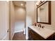 Small bathroom with single vanity and toilet at 59 Portezza Dr, Henderson, NV 89011