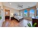 Spacious bedroom with mountain views and hardwood floors at 59 Portezza Dr, Henderson, NV 89011