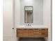 Modern bathroom featuring a sleek vanity with a white countertop at 591 Overlook Rim Dr, Henderson, NV 89012