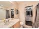 Bathroom with walk-in closet and shower/tub combo at 9103 Mcginnis Ave, Las Vegas, NV 89148