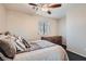 Spacious bedroom with ceiling fan and ample natural light at 9103 Mcginnis Ave, Las Vegas, NV 89148