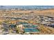 Aerial view showcasing community pickleball and tennis courts at 928 Calluna Hills Ln, Las Vegas, NV 89138