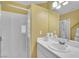 Bathroom with shower, vanity, and large mirror at 9852 Snowy Canyon Ct, Las Vegas, NV 89183