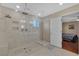 Large bathroom with a walk-in shower at 9852 Snowy Canyon Ct, Las Vegas, NV 89183