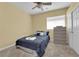 Bedroom featuring a ceiling fan and a window providing natural light at 9852 Snowy Canyon Ct, Las Vegas, NV 89183