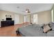 Bright bedroom with a ceiling fan and neutral color palette at 9852 Snowy Canyon Ct, Las Vegas, NV 89183