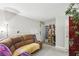 Living room with a brown sectional sofa and a whiteboard at , Las Vegas, NV 89103