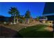 Landscaped backyard with artificial turf at 108 Breeze Ct, Las Vegas, NV 89145