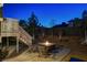 Backyard patio with fire pit and seating area at 108 Breeze Ct, Las Vegas, NV 89145