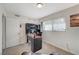 Home office with a dark wood desk and built-in hutch at 108 Breeze Ct, Las Vegas, NV 89145