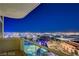 Stunning nighttime city views from private balcony at 145 E Harmon Ave # 2120, Las Vegas, NV 89109