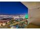 Private balcony boasting breathtaking panoramic city views at 145 E Harmon Ave # 2120, Las Vegas, NV 89109