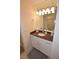 Vanity with granite countertop and large mirror at 230 E Flamingo Rd # 334, Las Vegas, NV 89169