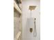 Large walk-in shower with marble tile and gold fixtures at 3110 Scotts Valley Dr, Henderson, NV 89052