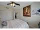 Bedroom with access to kitchen and ceiling fan at 3604 Lisandro St # 201, Las Vegas, NV 89108