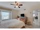 Comfortable bedroom with large window and ensuite bathroom at 3604 Lisandro St # 201, Las Vegas, NV 89108