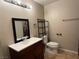 Bathroom with single sink vanity and toilet at 4241 Gannet Cir # 205, Las Vegas, NV 89103