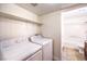 Convenient laundry room with washer and dryer hookups, and access to a bathroom at 6800 E Lake Mead Blvd # 1047, Las Vegas, NV 89156