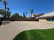 Backyard with artificial turf and gravel areas at 707 Arrowhead Trl, Henderson, NV 89002