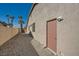 Gravel side yard with storage access and block wall at 7131 Celadine St, Las Vegas, NV 89131