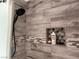 Updated shower with modern fixtures and stylish tile at 7221 Tempest Pl, Las Vegas, NV 89145