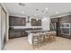 Modern kitchen with stainless steel appliances and an island at 9625 Ponderosa Skye Ct, Las Vegas, NV 89166