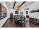 Formal dining room with hardwood floors and a large chandelier at 1616 Villa Rica Dr, Henderson, NV 89052