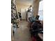 Garage with various items and storage shelving at 2621 Slide Canyon Ave, North Las Vegas, NV 89081