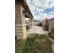 Covered patio with seating area, fountain, and string lights at 2621 Slide Canyon Ave, North Las Vegas, NV 89081