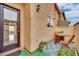 Inviting patio area with seating, plants, and door to interior at 3891 Terrazzo Ave, Las Vegas, NV 89115