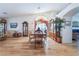 Spacious dining area with hardwood floors and a large window at 585 Duran St, Henderson, NV 89015