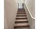 Carpeted staircase with safety gate, leading to upper level at 10766 Wild Parsley Ave, Las Vegas, NV 89129